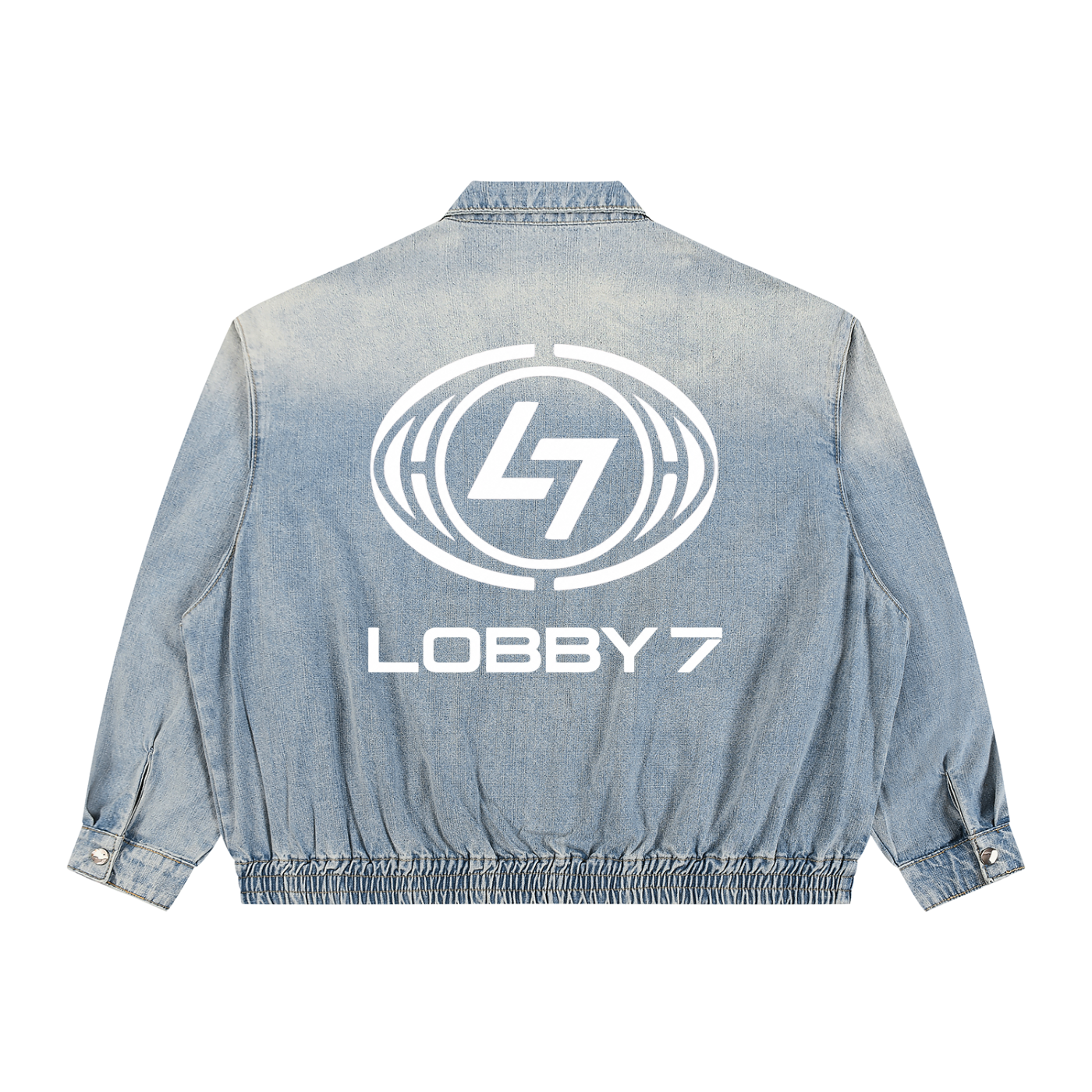 Unisex Vintage Wash Full-Zip Denim Jacket
