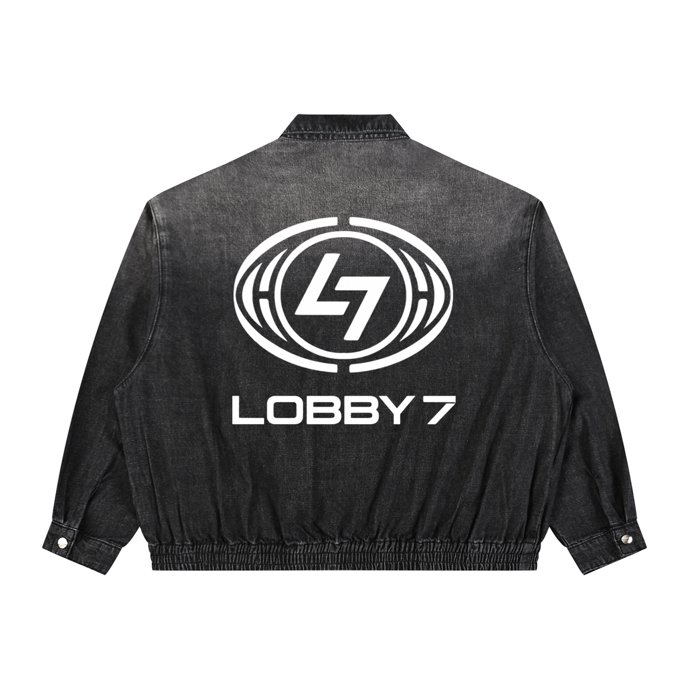 Unisex Vintage Wash Full-Zip Denim Jacket